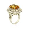 Image 6 : 14KT White Gold 15.39ct Citrine and Diamond Ring