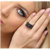 Image 5 : 14KT Black Gold 2.40ctw Black Diamond Ring