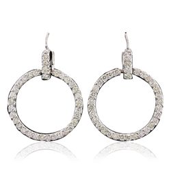 14KT White Gold 2.00ctw Diamond Earrings