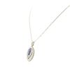 Image 7 : 14KT White Gold 4.42ct Tanzanite and Diamond Pendant with Chain