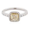 Image 1 : 14KT White Gold 1.05ct SI1/Light Yellow Diamond Ring