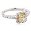 Image 2 : 14KT White Gold 1.05ct SI1/Light Yellow Diamond Ring