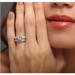 18KT White Gold 1.84ctw Diamond Wedding Ring Set