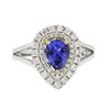 Image 1 : 14KT White Gold 1.22ct Tanzanite and Diamond Ring