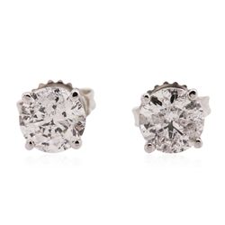 14KT White Gold 2.15ctw Diamond Solitaire Earrings