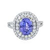 Image 1 : 14KT White Gold 1.85ct Tanzanite and Diamond Ring