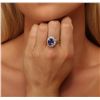 Image 1 : 14KT White Gold 4.42ct Tanzanite and Diamond Ring