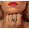 Image 2 : 14KT White Gold 4.42ct Tanzanite and Diamond Ring