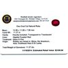 Image 2 : 11.37ct. One Oval Cut Natural Ruby