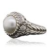 Image 2 : Sterling Silver Pearl and Cubic Zirconia Judith Ripka Ring