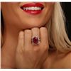 Image 2 : 14KT White Gold 10.68ct Ruby and Diamond Ring