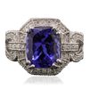 Image 1 : 14KT White Gold 5.24ct Tanzanite and Diamond Ring