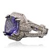 Image 2 : 14KT White Gold 5.24ct Tanzanite and Diamond Ring