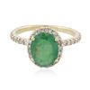 Image 3 : 14KT Yellow Gold 1.56ct Emerald and Diamond Ring