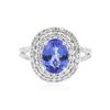 Image 1 : 14KT White Gold 2.47ct Tanzanite and Diamond Ring