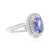 Image 2 : 14KT White Gold 2.47ct Tanzanite and Diamond Ring