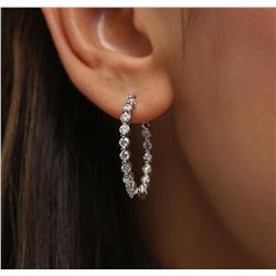 14KT White Gold 1.83ctw Diamond Earrings