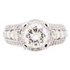 Image 3 : 14KT White Gold EGL Certified 3.12ctw Diamond Ring