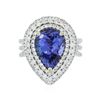 Image 1 : 14KT White Gold 3.90ct Tanzanite and Diamond Ring