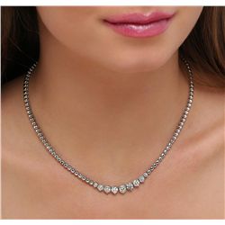 14KT White Gold 2.90ctw Diamond Necklace