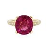 Image 3 : 14KT Yellow Gold 5.62ct Tourmaline and Diamond Ring