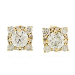 14KT Yellow Gold 1.62ctw Diamond Earrings