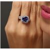 Image 1 : 14KT White Gold 4.70ct Tanzanite and Diamond Ring