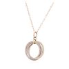 Image 7 : 14KT Three-Tone Gold 1.53ctw Diamond Pendant With Chain