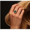 Image 1 : 14KT Rose Gold 3.01ct Emerald and Diamond Ring