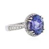 Image 2 : 18KT White Gold 3.31ct Tanzanite and Diamond Ring