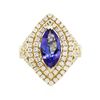 Image 3 : 14KT Yellow Gold 2.45ct Tanzanite and Diamond Ring