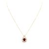 Image 3 : 14KT Yellow Gold 3.34ct Ruby and Diamond Pendant with Chain