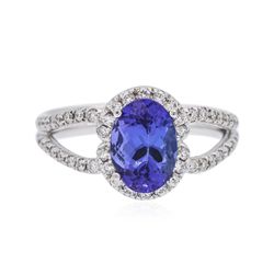 18KT White Gold 1.93ct Tanzanite and Diamond Ring