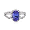 Image 1 : 18KT White Gold 1.93ct Tanzanite and Diamond Ring