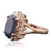 Image 2 : 14KT Rose Gold 3.21ct Sapphire and Diamond Ring