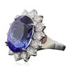 Image 4 : 14KT White Gold 10.16ct Tanzanite and Diamond Ring