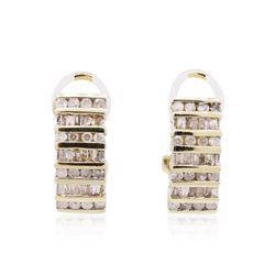 10KT Yellow Gold 0.75ctw Diamond Earrings
