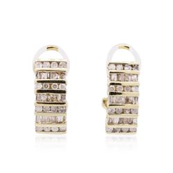 10KT Yellow Gold 0.75ctw Diamond Earrings