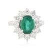 Image 3 : 14KT White Gold 2.10ct Emerald and Diamond Ring