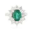 Image 3 : 14KT White Gold 2.10ct Emerald and Diamond Ring