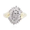 Image 3 : 10KT Two-Tone Gold 0.35ctw Diamond Ring