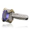 Image 2 : 18KT Two-Tone Gold 1.69ct Tanzanite and Diamond Ring