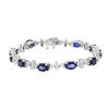 Image 3 : 14KT White Gold 10.89ctw Sapphire and Diamond Bracelet