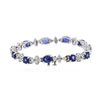 Image 4 : 14KT White Gold 10.89ctw Sapphire and Diamond Bracelet