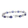 Image 7 : 14KT White Gold 10.89ctw Sapphire and Diamond Bracelet