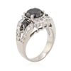 Image 3 : 14KT White Gold 3.75ctw Black Diamond Ring