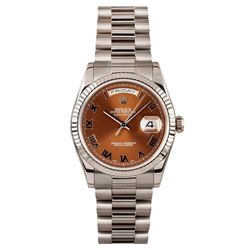 Gents Rolex 18KT White Gold Presidential Day Date Wristwatch