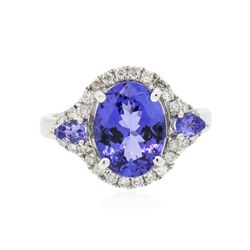 14KT White Gold 3.62ctw Tanzanite and Diamond Ring