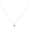 Image 3 : 14KT White Gold 1.01ctw Diamond Pendant With Chain