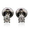 Image 1 : 14KT White Gold 0.38ctw Diamond Stud Earrings